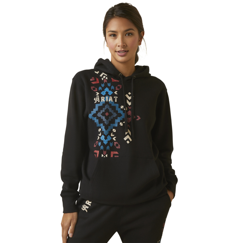 Ariat Women's Real Geo Hoodie - Black