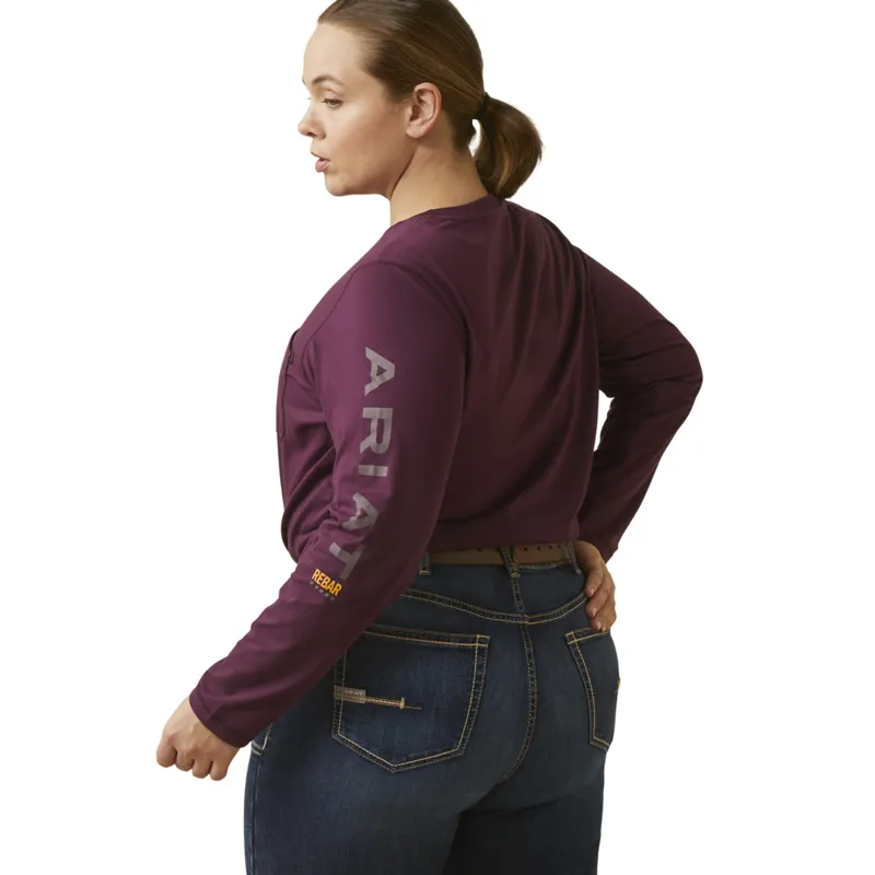 Ariat Women's Workman Logo T-Shirt - Potent Purple Peppercorn-1