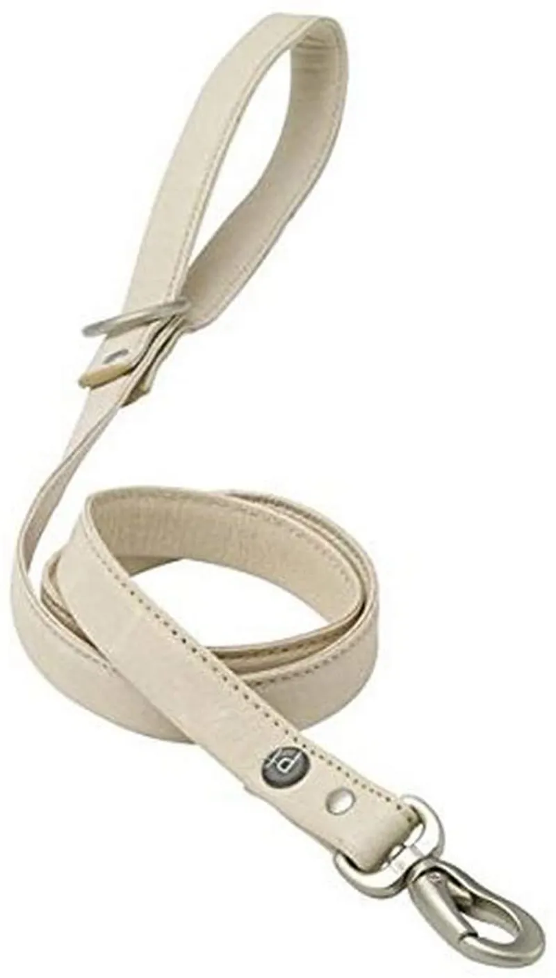 Petface Leather Dog Lead - Beige 