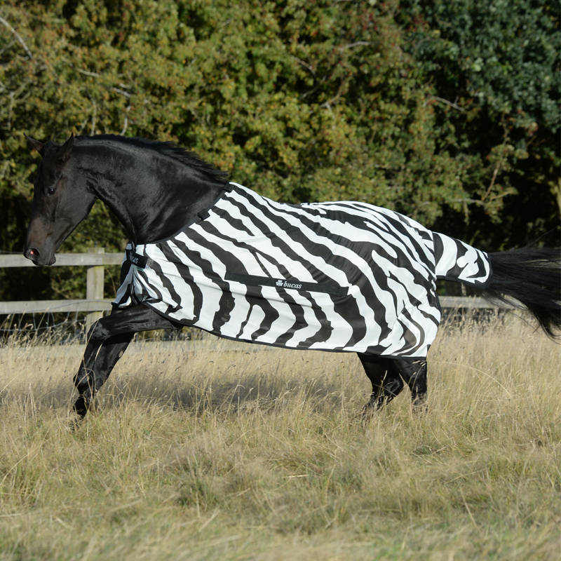 Bucas Buzz-Off Zebra Detachable Neck Fly Rug-1