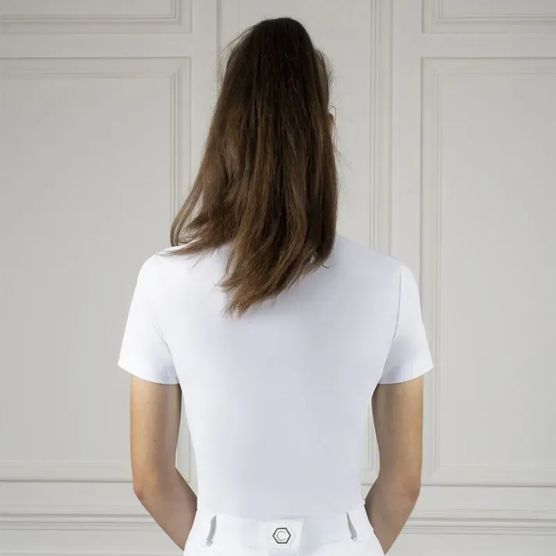 Coldstream Ladies Clarilaw Diamante Show Shirt - White-1