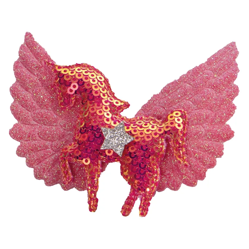 QHP Mane Clips Unicorn Bow - Pink