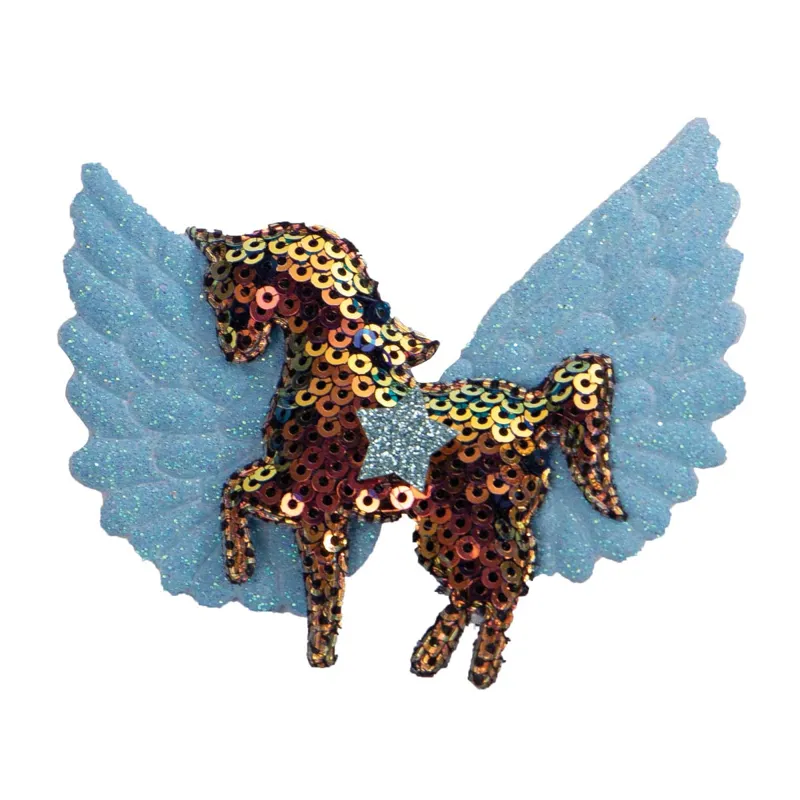 QHP Mane Clips Unicorn Bow - Rainbow