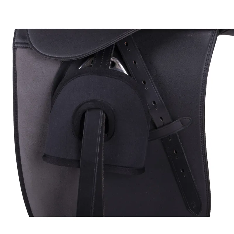 QHP Stirrup Covers Neoprene - Black-1
