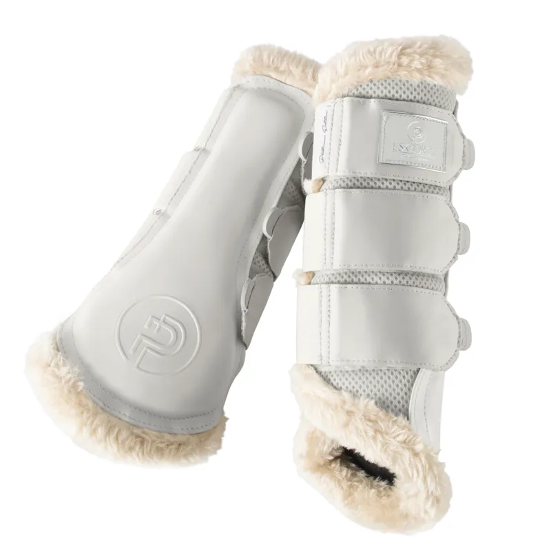 Eskadron Mesh Faux Fur Tendon Boots Platinum AW22 - Pearl Grey