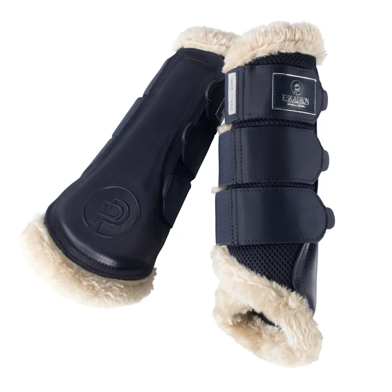 Eskadron Mesh Faux Fur Tendon Boots Platinum AW22 - Navy