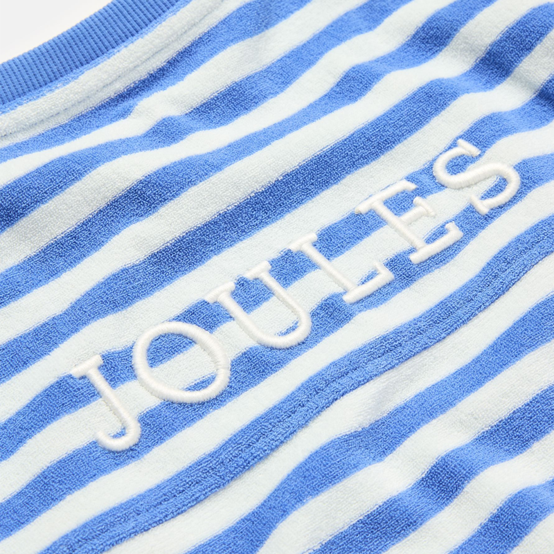 Joules Kids Ahoy There Towelling Sweatshirt - Blue Stripe-2