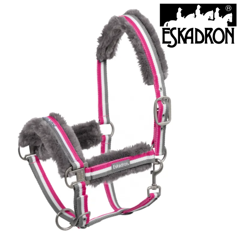 Eskadron Faux Fur Headcollar R.E.S.R. SS19 - Pinkholic/White/Navy