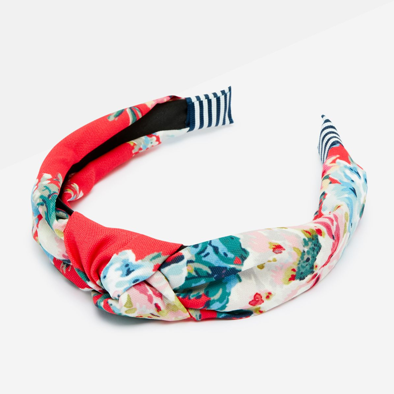 Joules Lovett Printed Headband - Pink Marl Floral-2