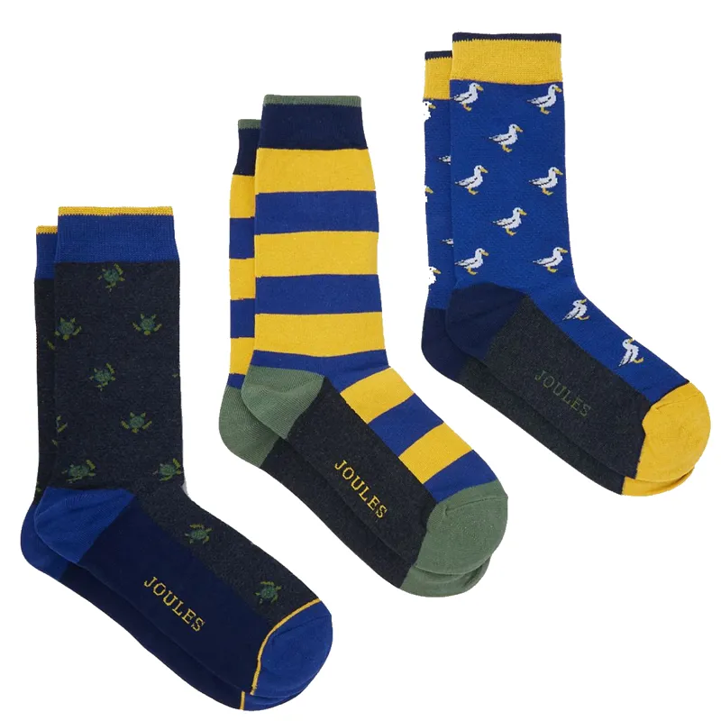 Joules Striking Socks3Pk Cotton Socks - Coastal Critters