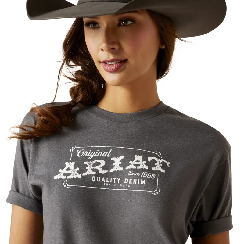 Ariat Women's Denim Label T-Shirt - Titanium-2