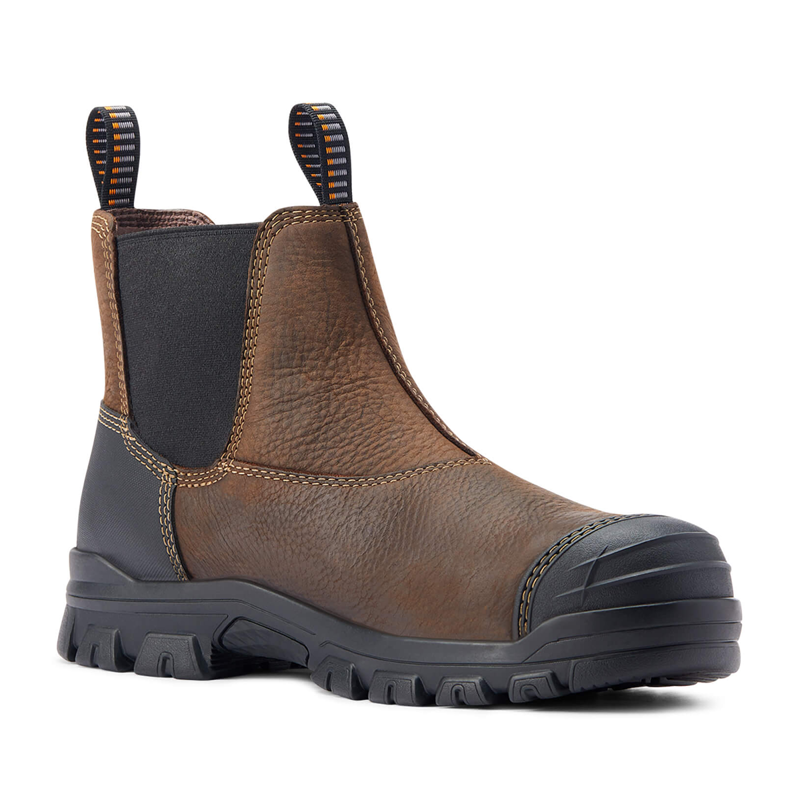 Ariat Men's Treadfast Chelsea Waterproof Steel Toe Work Boot - Brown-2