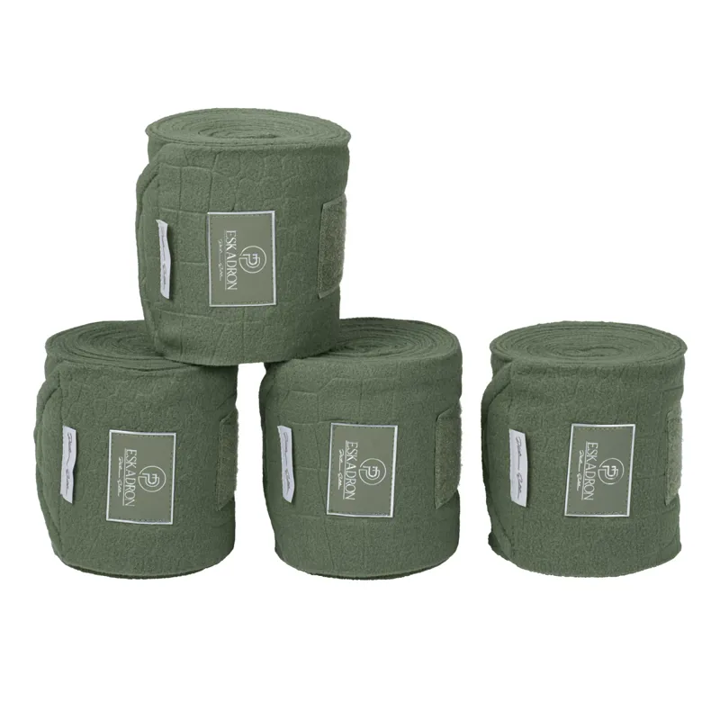 Eskadron Fleece Stamped Bandages Platinum AW22 - Ash Green