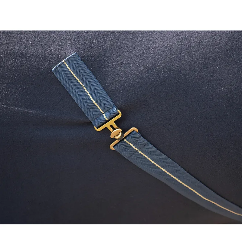 QHP Lily Fleece Rug - Navy-4