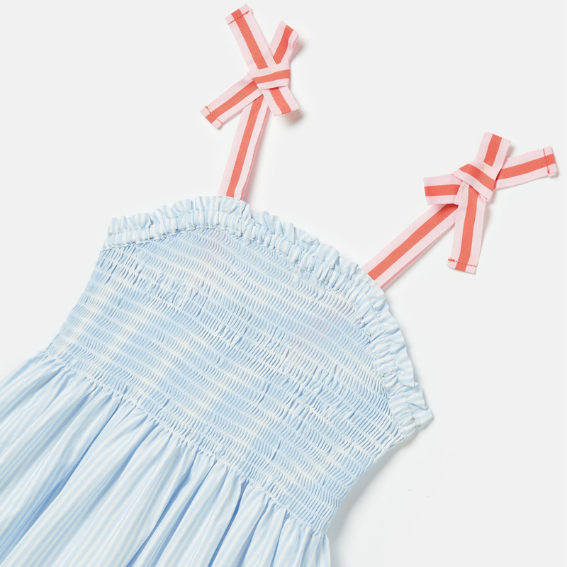 Joules Girls' Woven Sundress - Blue Stripe-2
