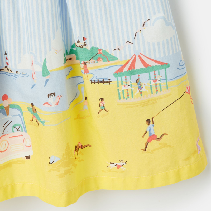 Joules Girls' Woven Sundress - Blue Stripe-4