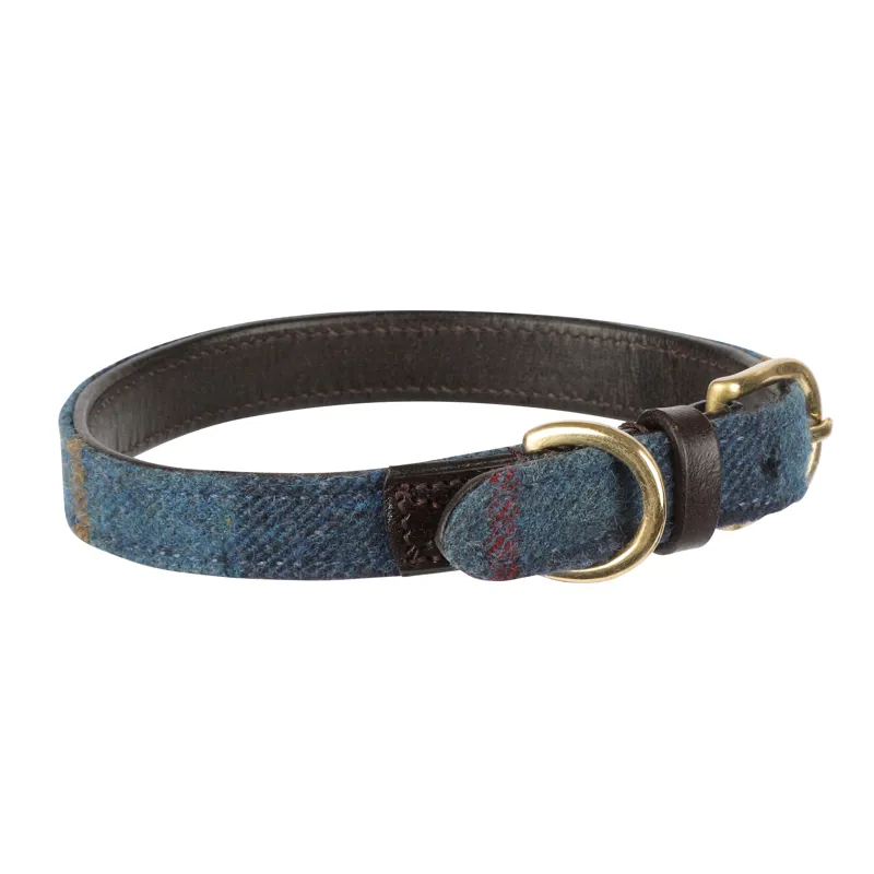 Shires Digby and Fox Tweed Dog Collar - Navy