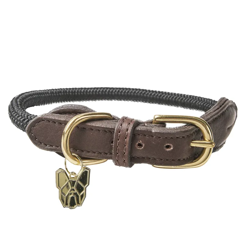 Shires Digby and Fox Fine Rope Collar - Black