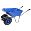 Carrimore 120 Litre Dual Wheel Stable Wheelbarrow - Blue
