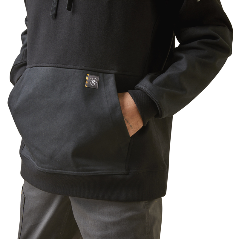Ariat Men's Rebar Workman DuraCanvas Hoodie - Black-3