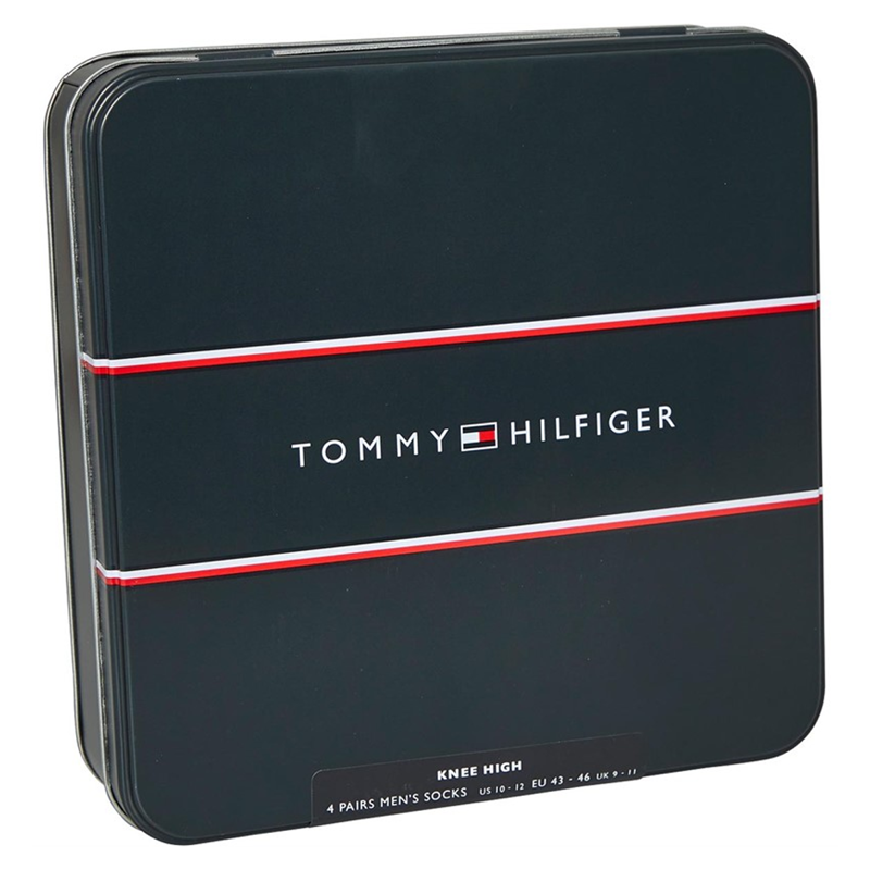 Tommy Hilfiger Men's 4 Pack Gift Box Socks - Black - UK 9-11 Euro 43-46-1