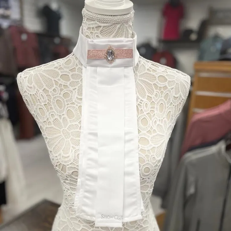 ShowQuest Regency Tied Stock - Rose Gold White