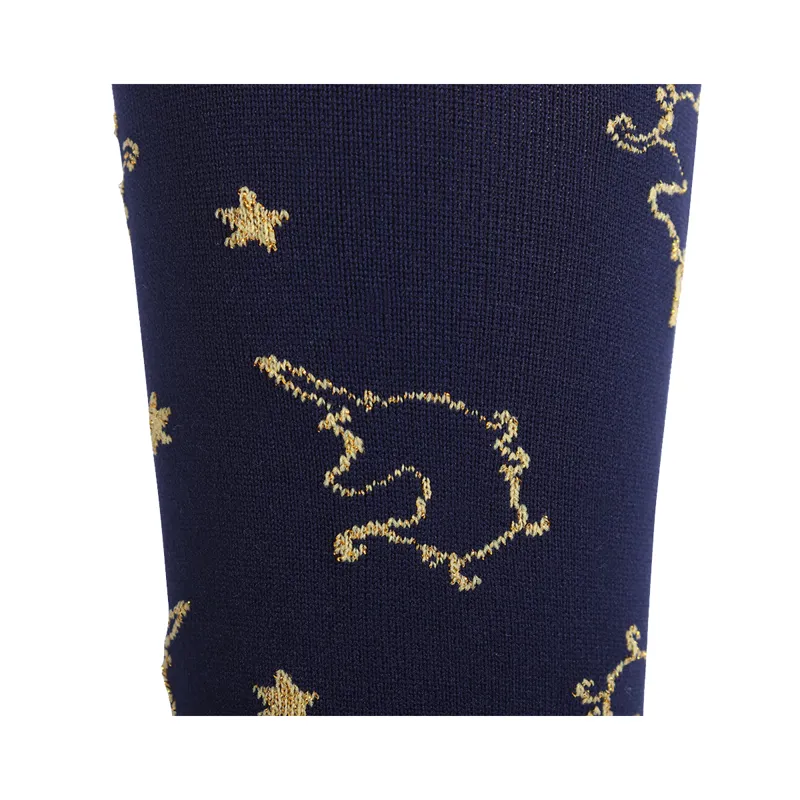 QHP Knee Stockings Rosa - 2-pack - Navy/Powder Pink-1