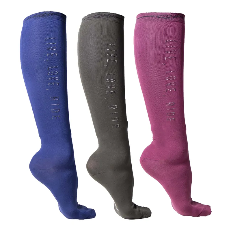 QHP Astana Knee Stockings 3-pack - Luxury - UK 6-8 