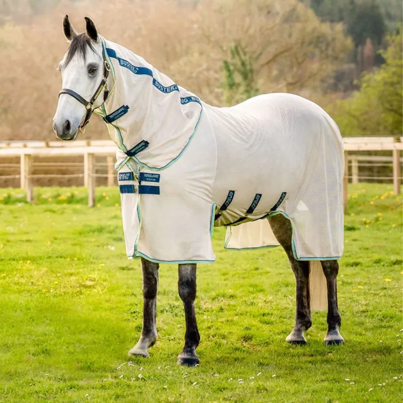 Horseware Amigo Bug Buster - Chalk/Navy/Blue Haze