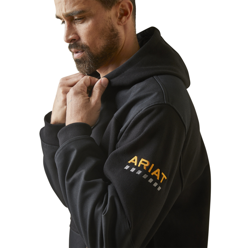 Ariat Men's Rebar Workman DuraCanvas Hoodie - Black-4