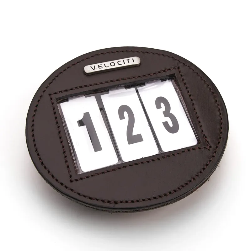 Shires Velociti Bridle Competition Number Holder - Havana
