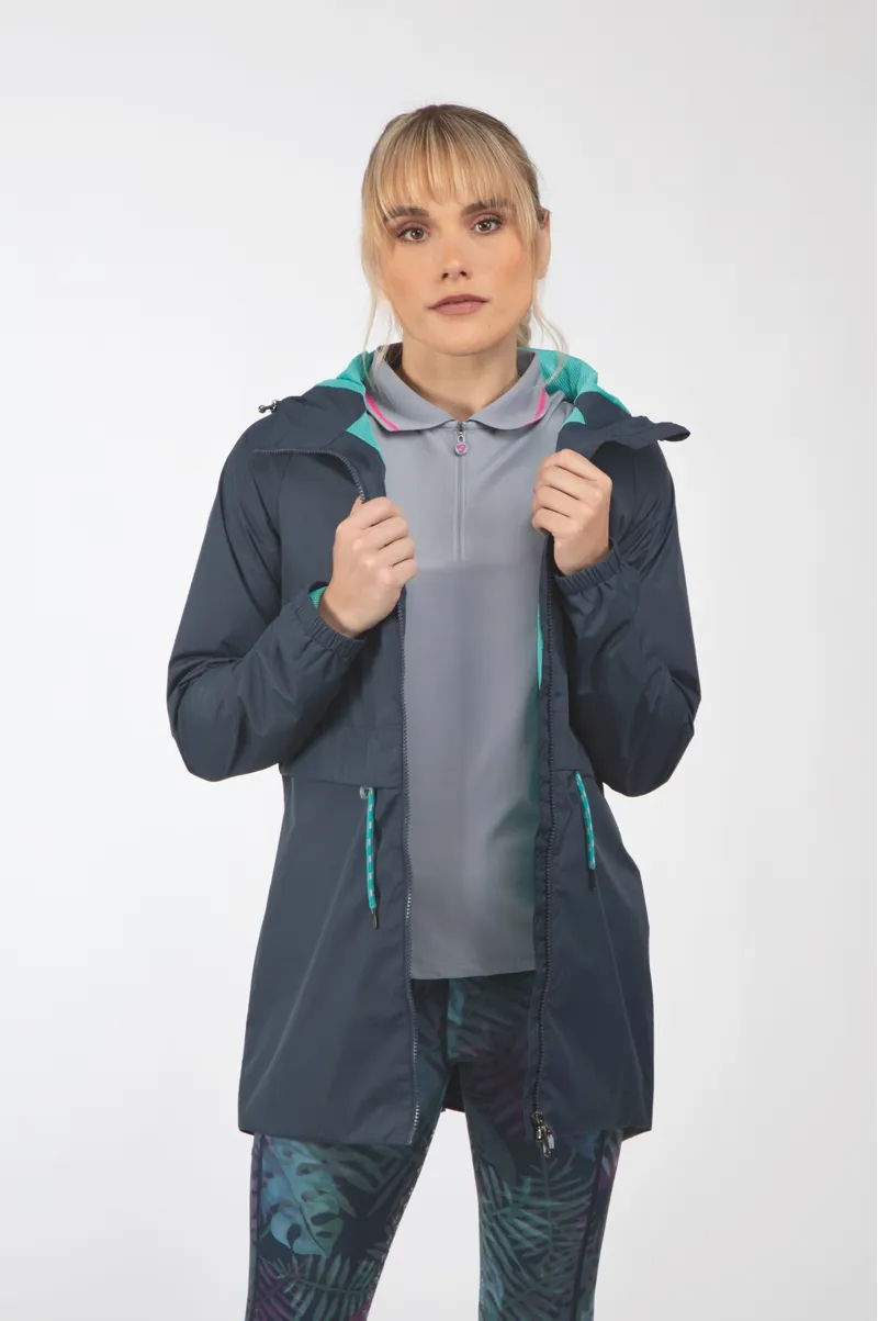 Aubrion Navy Blue Hackney Rain Jacket - Ladies -1