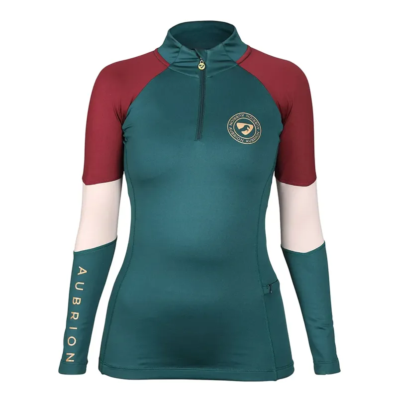 Aubrion Newbury Long Sleeve Base Layer- Dark Green