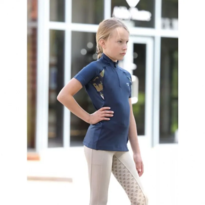 Aubrion Childs Highgate Short Sleeve Base Layer - Navy