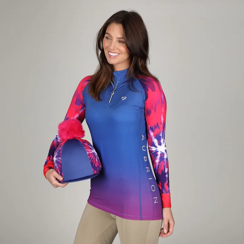 Aubrion Hyde Park Cross Country Shirt - Pink Tie Dye-1