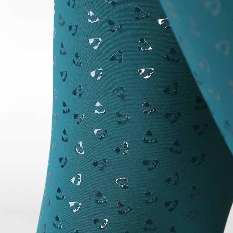 Aubrion Young Rider Dutton Riding Tights - Dark Green-5