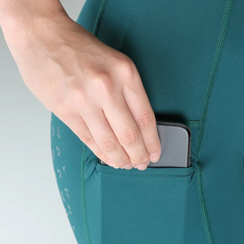 Aubrion Young Rider Dutton Riding Tights - Dark Green-3