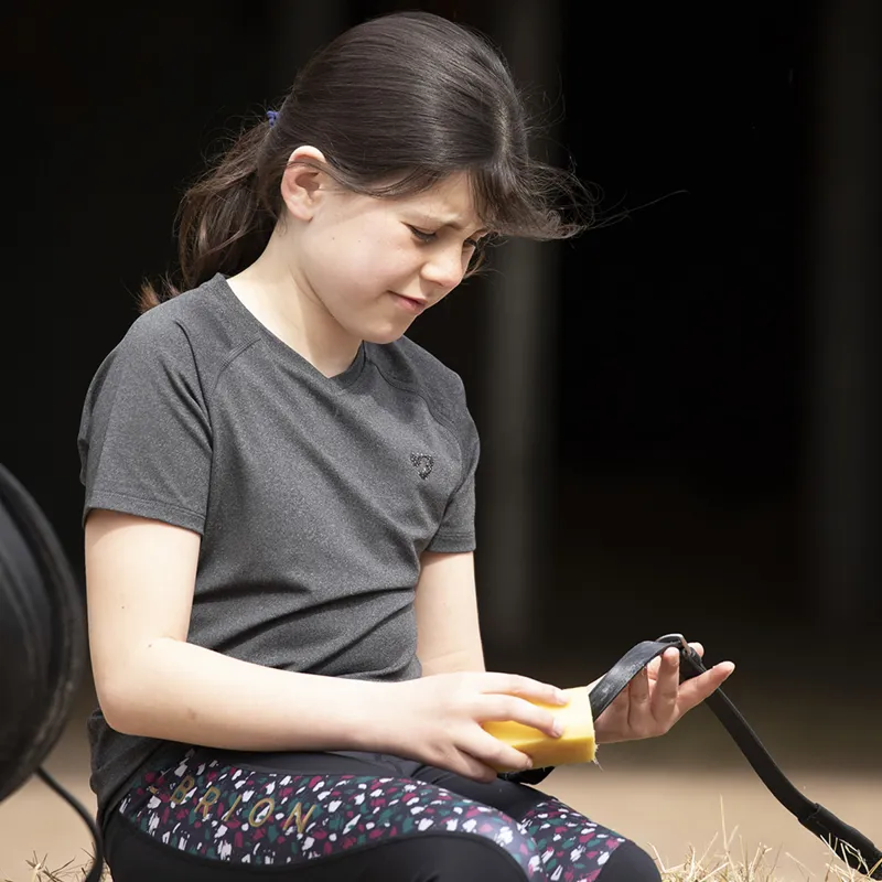 Aubrion Young Rider Elverson Tech T-Shirt - Charcoal-3