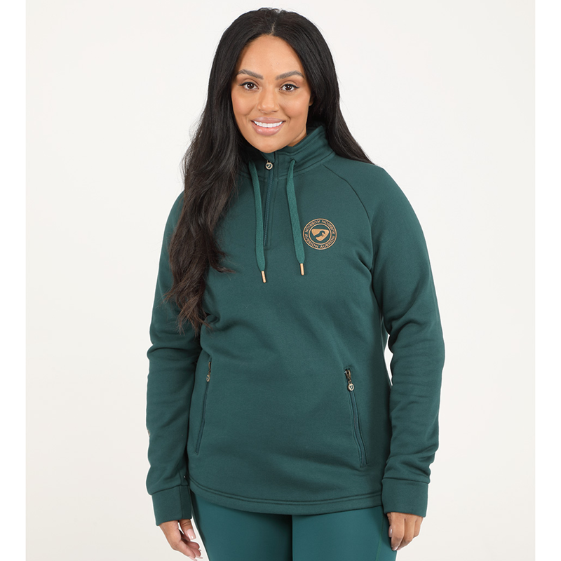Aubrion Elm Half Zip Sweatshirt - Dark Green-2