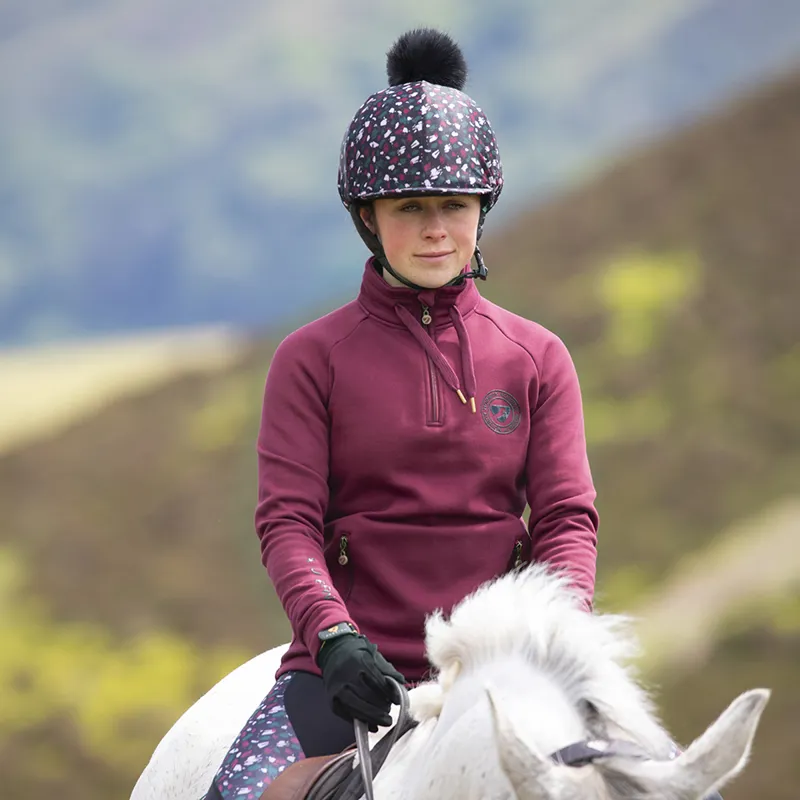 Aubrion Elm Half Zip Sweatshirt - Wine-6