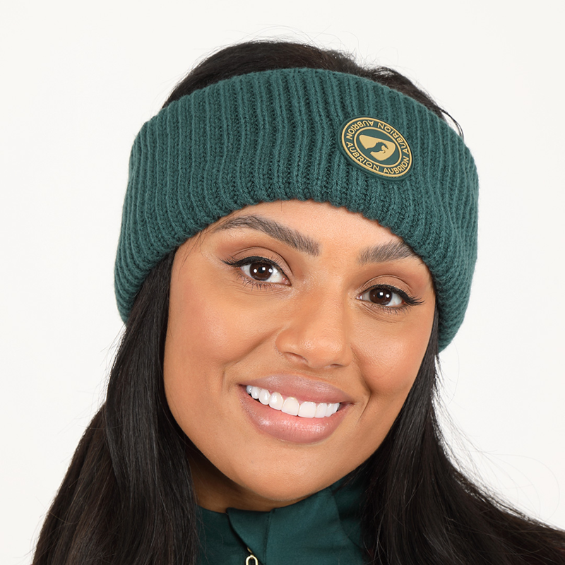 Aubrion Alperton Knitted Headband - Dark Green-1