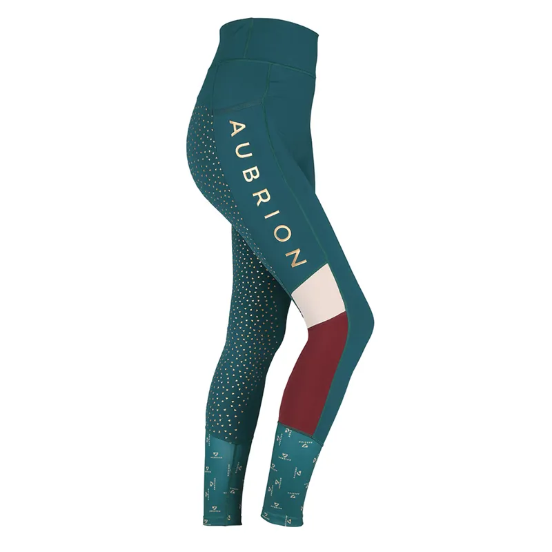 Aubrion Eastcote Riding Tights - Dark Green