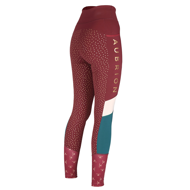 Aubrion Eastcote Riding Tights - Wine-2