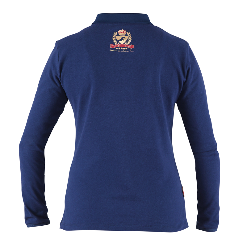 Aubrion Team Long Sleeve Polo - Navy Blue-1