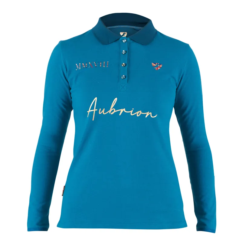 Aubrion Team Long Sleeve Polo - Teal