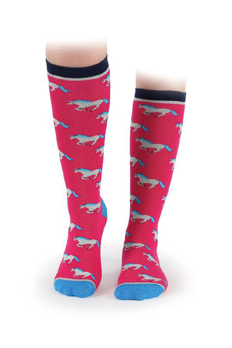 Shires Adults Everyday Little Unicorn Socks