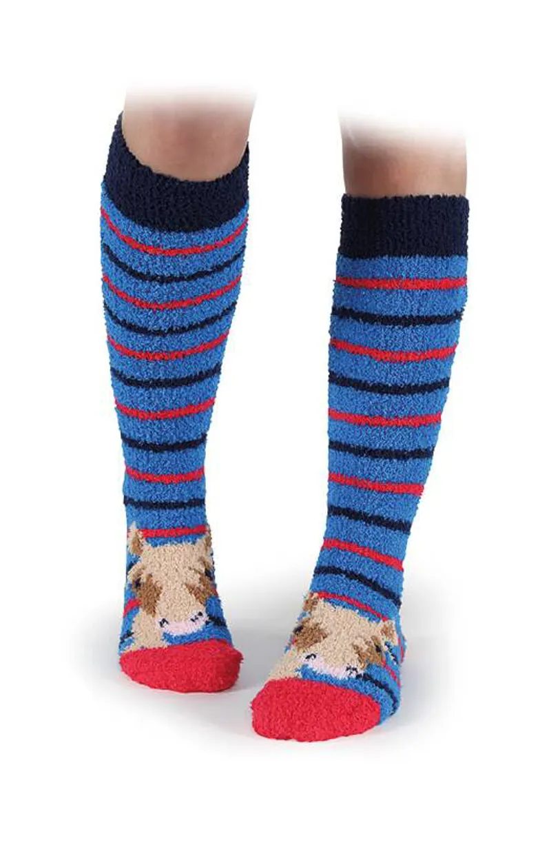 Shires Childs Coloured Fluffy Socks
