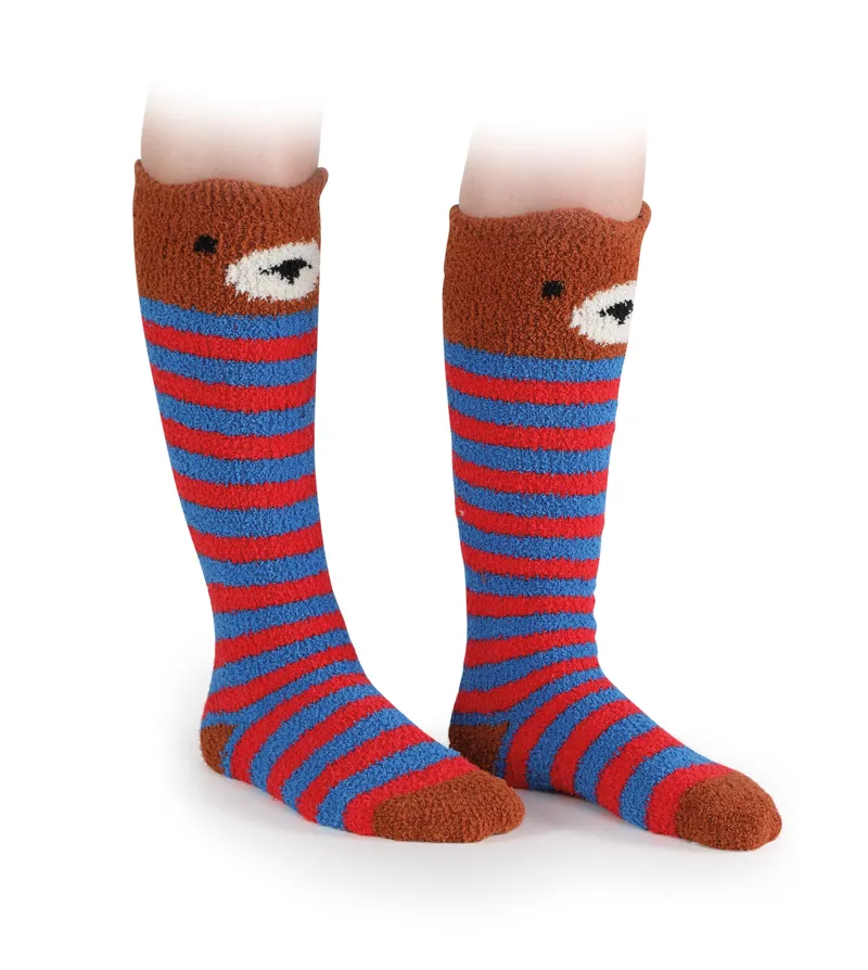 Shires Childs Fluffy Socks - Bear-1
