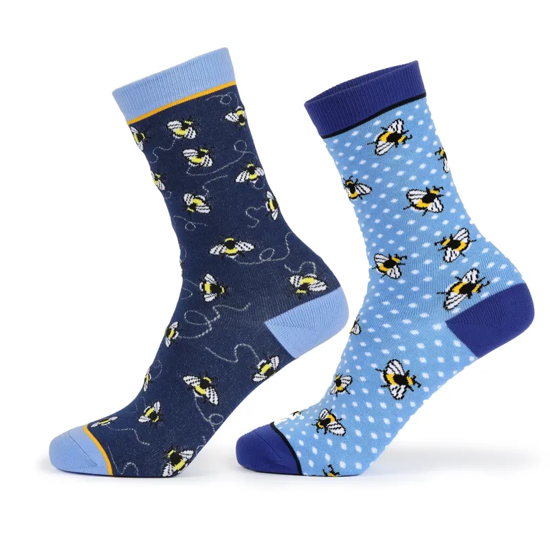 Aubrion Bamboo Adult's Ankle Socks 2 Pack - Bee