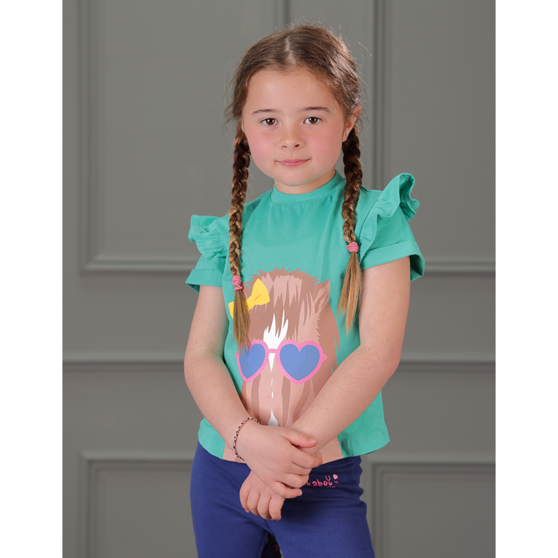 Shires Children's Tikaboo Frill T-Shirt - Aqua-3